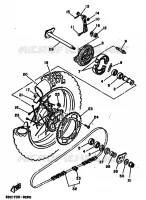 ACHTERWIEL voor Yamaha TT250 1989