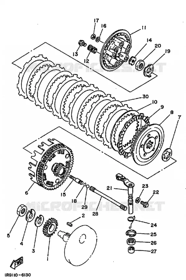 STARTMOTOR KOPPELINGS Yamaha MOTO 350 1989 TT  TT350