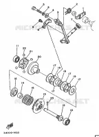 UITLAATKLEP voor Yamaha YZ250 1989