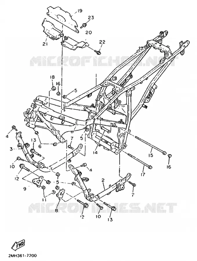 FRAME Yamaha MOTO 750 1988 FZ GENESIS  FZ750 GENESIS