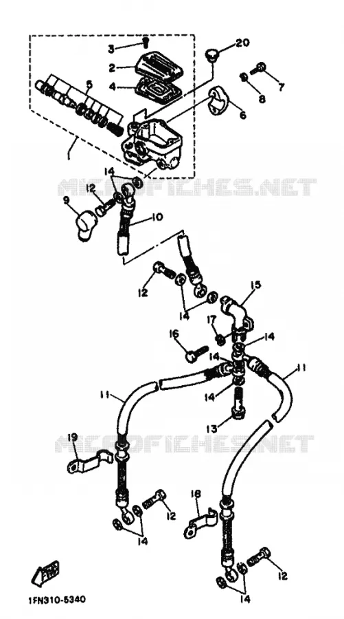 REMPOMP VOOR Yamaha MOTO 750 1988 FZ GENESIS  FZ750 GENESIS