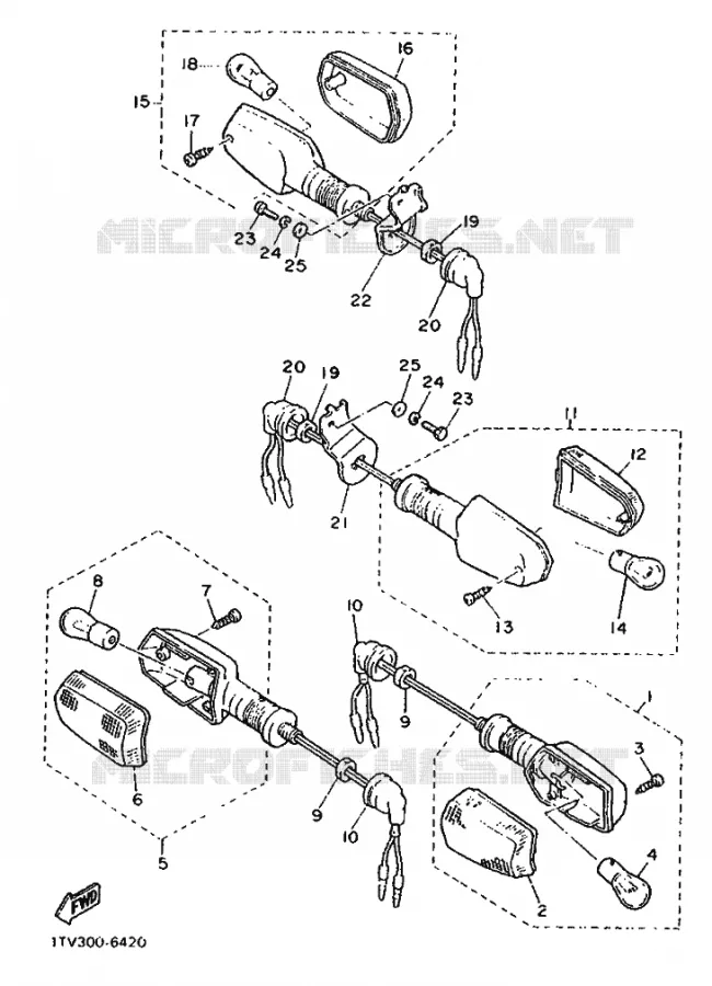 KNIPPERLICHT Yamaha MOTO 750 1988 FZ GENESIS  FZ750 GENESIS