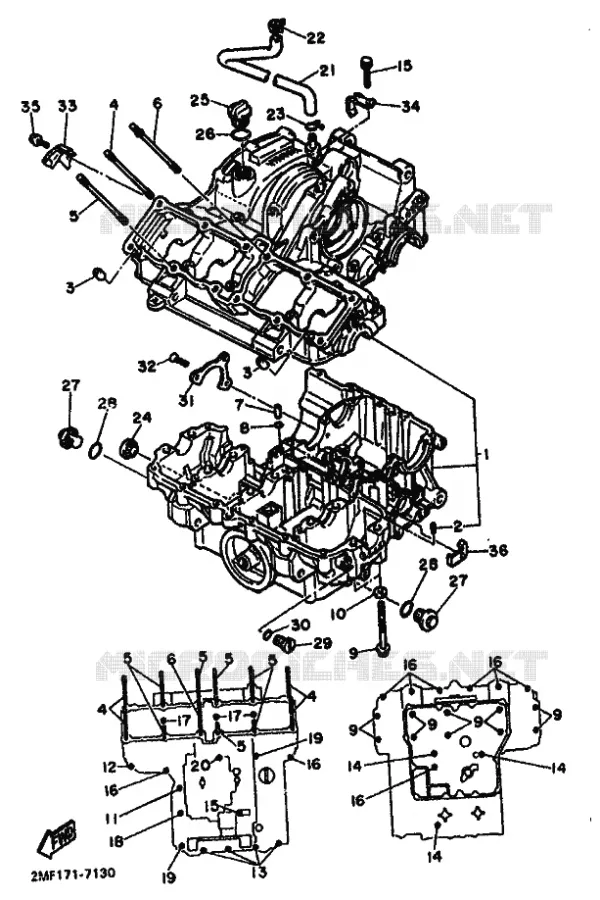 CARTERDELEN Yamaha MOTO 750 1988 FZ GENESIS  FZ750 GENESIS