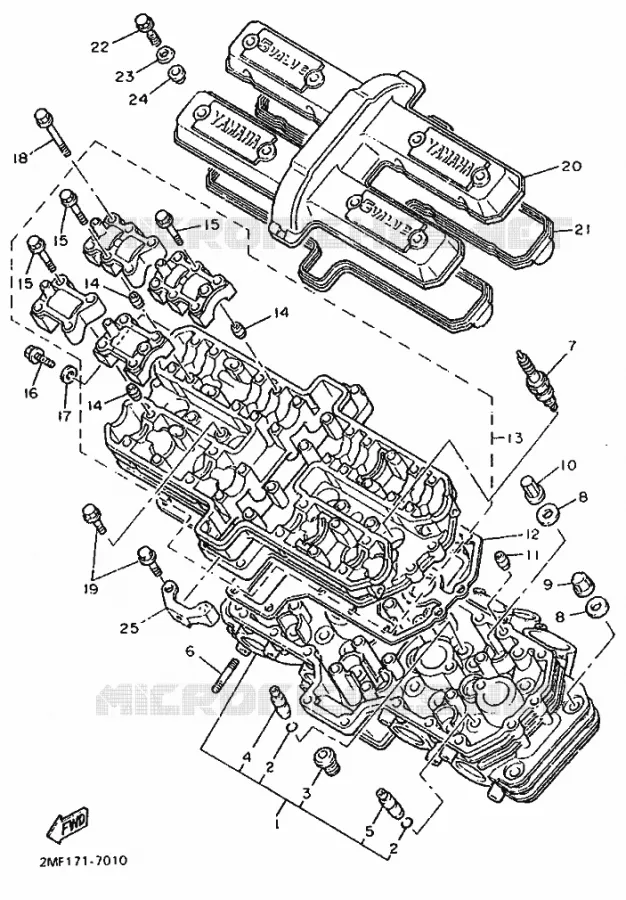 CILINDERKOP Yamaha MOTO 750 1988 FZ GENESIS  FZ750 GENESIS