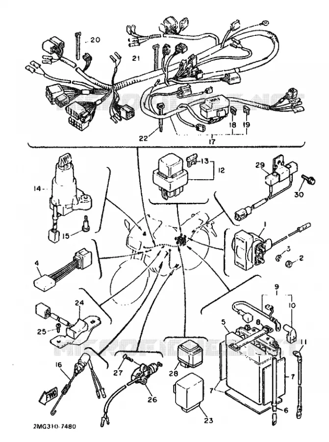 ELECTRISCH 2 Yamaha MOTO 750 1987 FZ  FZ750 T