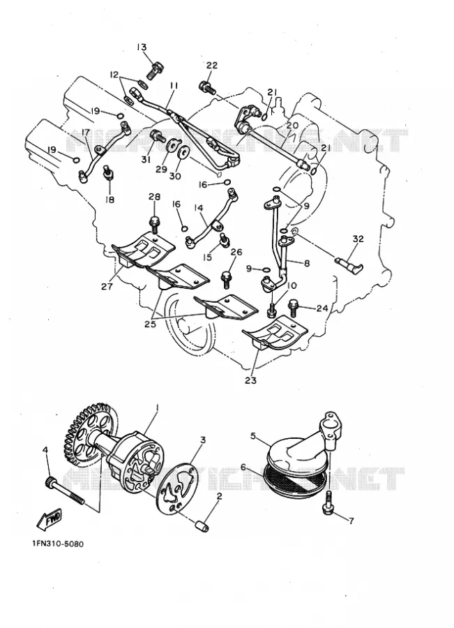 OLIEPOMP Yamaha MOTO 750 1987 FZ  FZ750 T