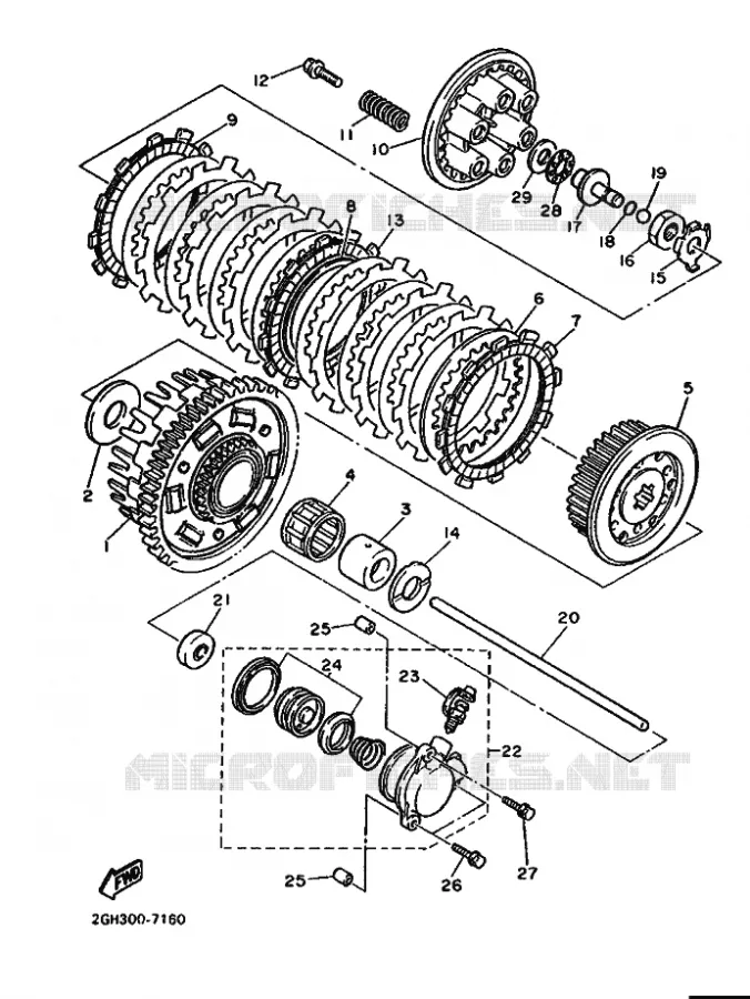 STARTMOTOR KOPPELINGS Yamaha MOTO 1000 1987 FZR  FZR1000