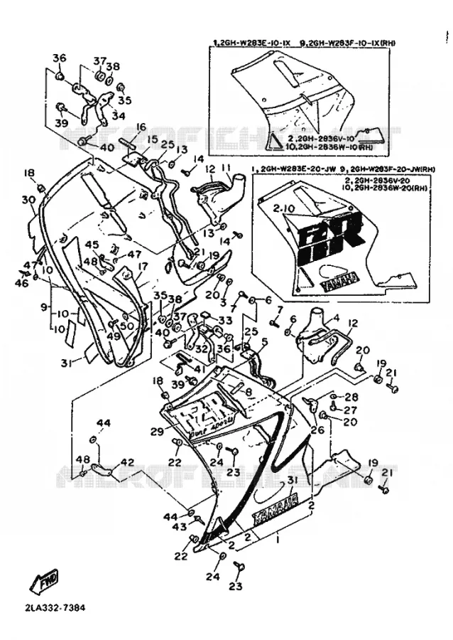 KUIP 2 Yamaha MOTO 1000 1987 FZR  FZR1000