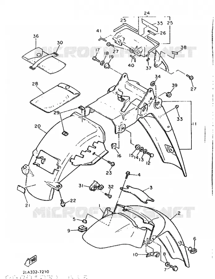 SPATBORD Yamaha MOTO 1000 1987 FZR  FZR1000