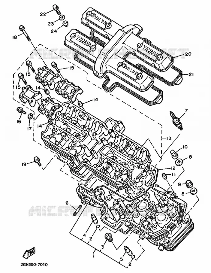 CILINDERKOP Yamaha MOTO 1000 1987 FZR  FZR1000