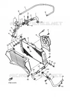 RADIATEUR / SLANG voor Yamaha FZ750 1986