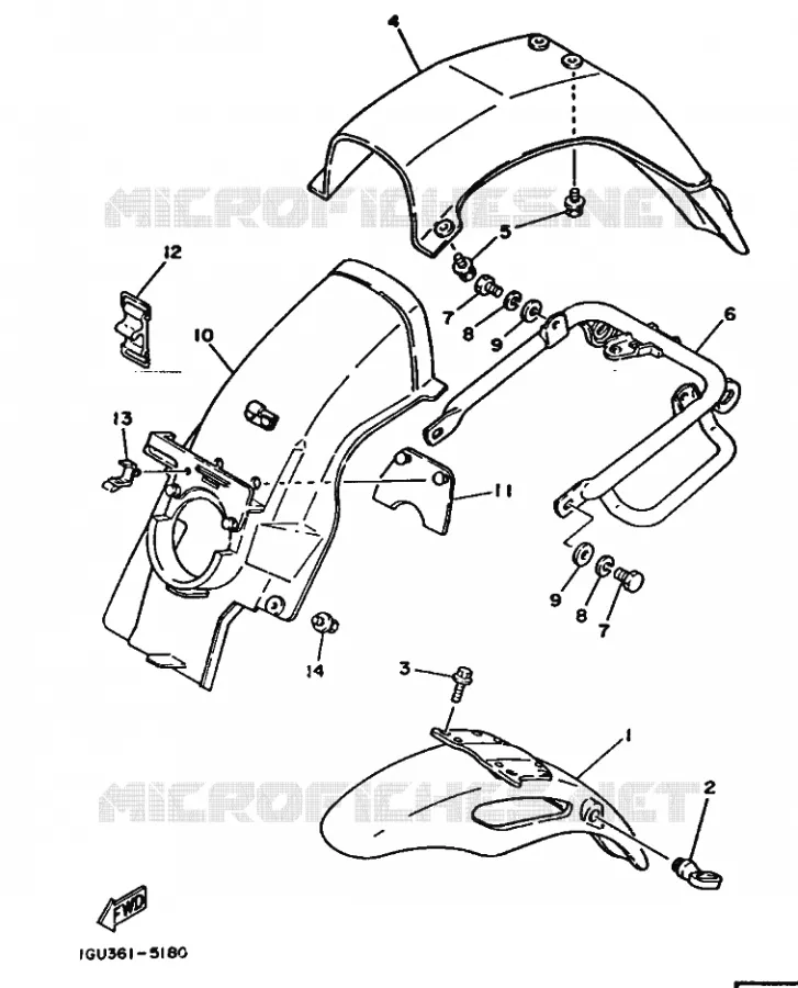 SPATBORD Yamaha MOTO 125 1986 RDLC  RD125LC