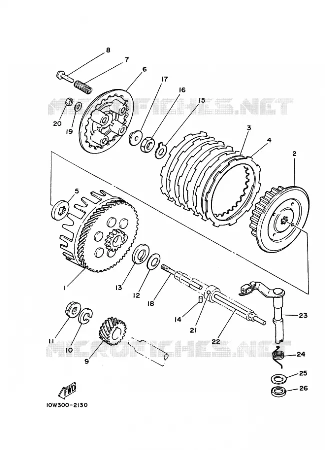 STARTMOTOR KOPPELINGS Yamaha MOTO 125 1986 RDLC  RD125LC