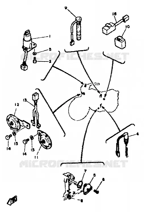 ELECTRISCH 2 Yamaha MOTO 350 1982 RDLC  RD350LC