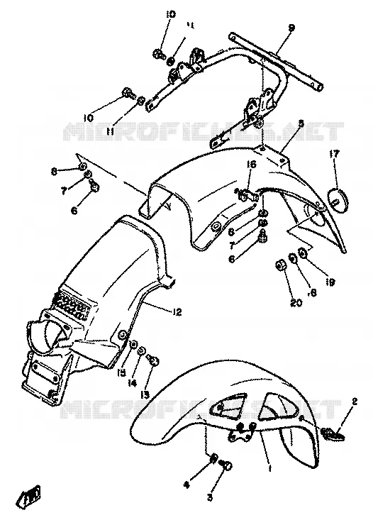 SPATBORD Yamaha MOTO 350 1982 RDLC  RD350LC
