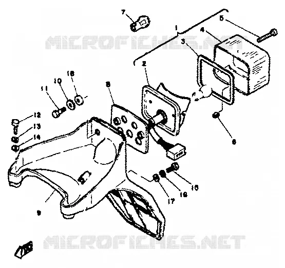 ACHTERLICHT Yamaha MOTO 350 1982 RDLC  RD350LC