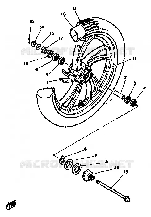 VOORWIEL Yamaha MOTO 350 1982 RDLC  RD350LC