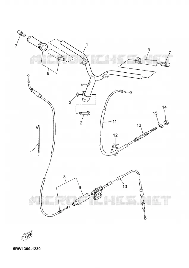 STUUR / KABEL Yamaha SCOOTER 50 2007 JOG  CS50Z