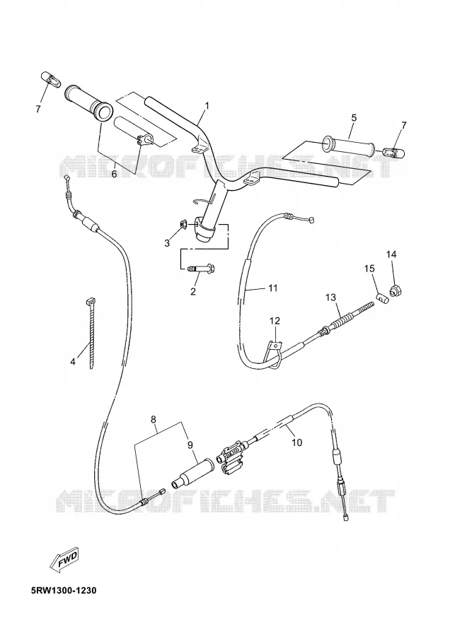 STUUR / KABEL Yamaha SCOOTER 50 2003 JOG  CS50Z JOG RR