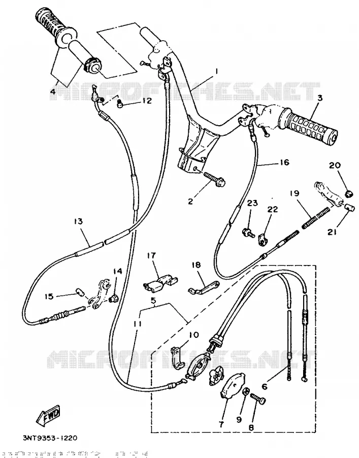 STUUR / KABEL Yamaha SCOOTER 50 1990 CT  CT50S