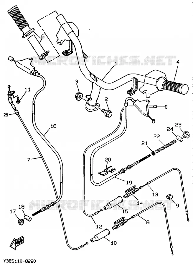 STUUR / KABEL Yamaha SCOOTER 50 1990 BOOSTER  CW50