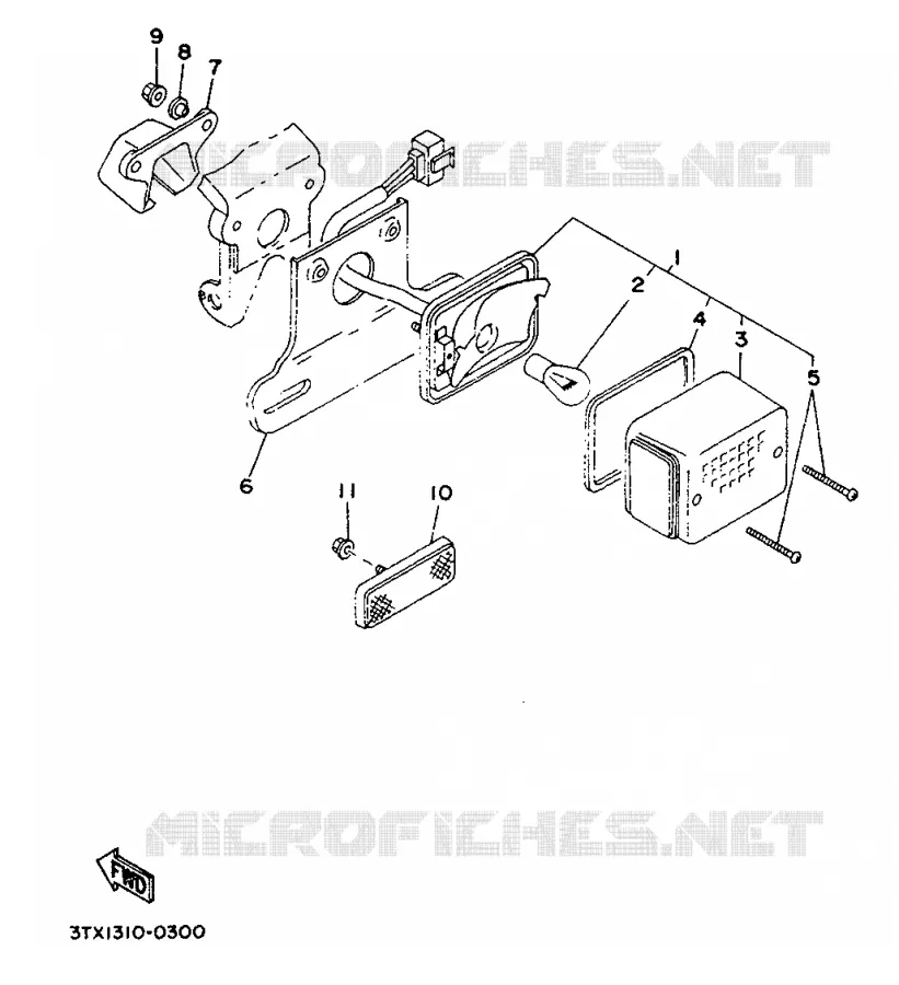 ACHTERLICHT Yamaha SCOOTER 50 1991 BOOSTER  CW50