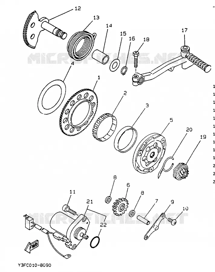 STARTMOTOR Yamaha SCOOTER 50 1991 BOOSTER  CW50