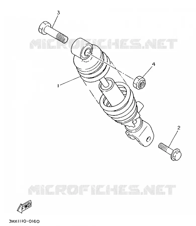 ACHTER SCHOKBREKER Yamaha SCOOTER 50 1996 BOOSTER  CW50