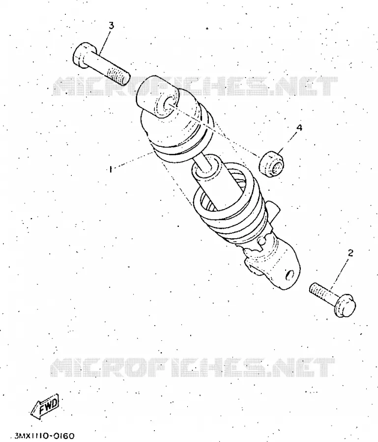ACHTER SCHOKBREKER Yamaha SCOOTER 50 1997 BOOSTER  CW50