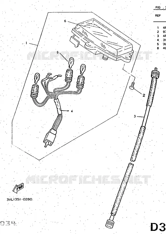 TELLERSET Yamaha SCOOTER 50 1997 BOOSTER  CW50
