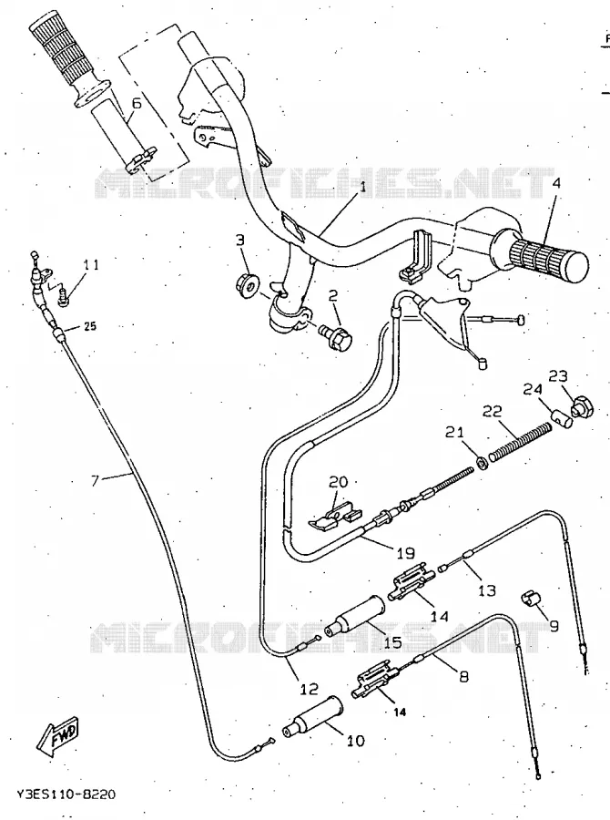 STUUR / KABEL Yamaha SCOOTER 50 1998 BOOSTER  CW50