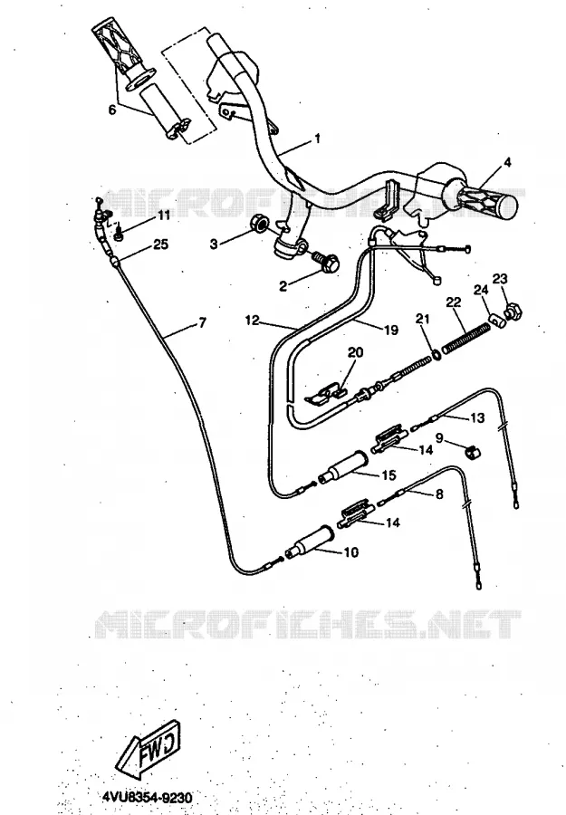 STUUR / KABEL Yamaha SCOOTER 50 1999 BW'S  CW50