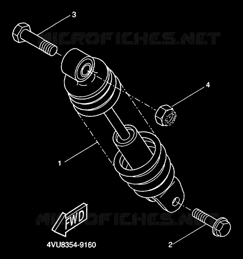 ACHTER SCHOKBREKER Yamaha SCOOTER 50 2000 BW'S  CW50