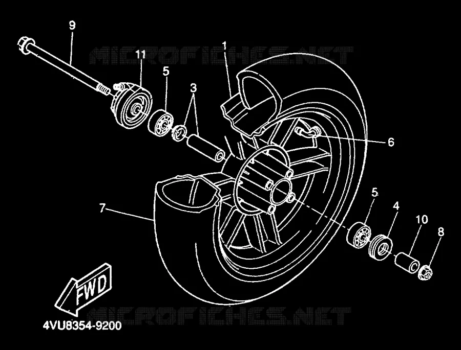 VOORWIEL Yamaha SCOOTER 50 2000 BW'S  CW50