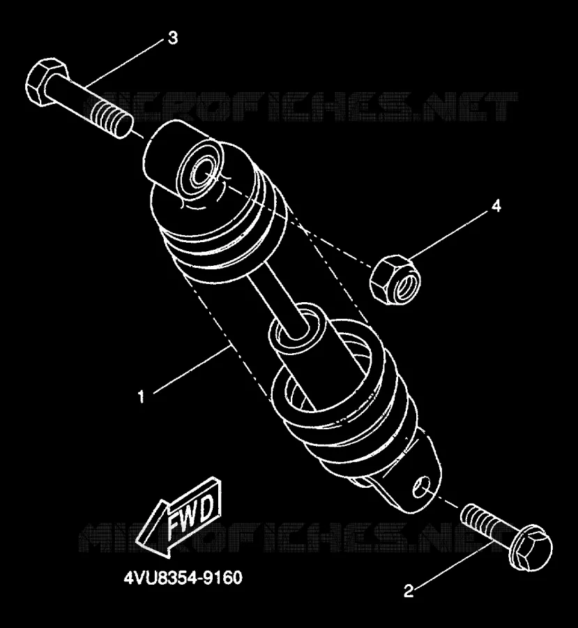 ACHTER SCHOKBREKER Yamaha SCOOTER 50 2000 BW'S  CW50