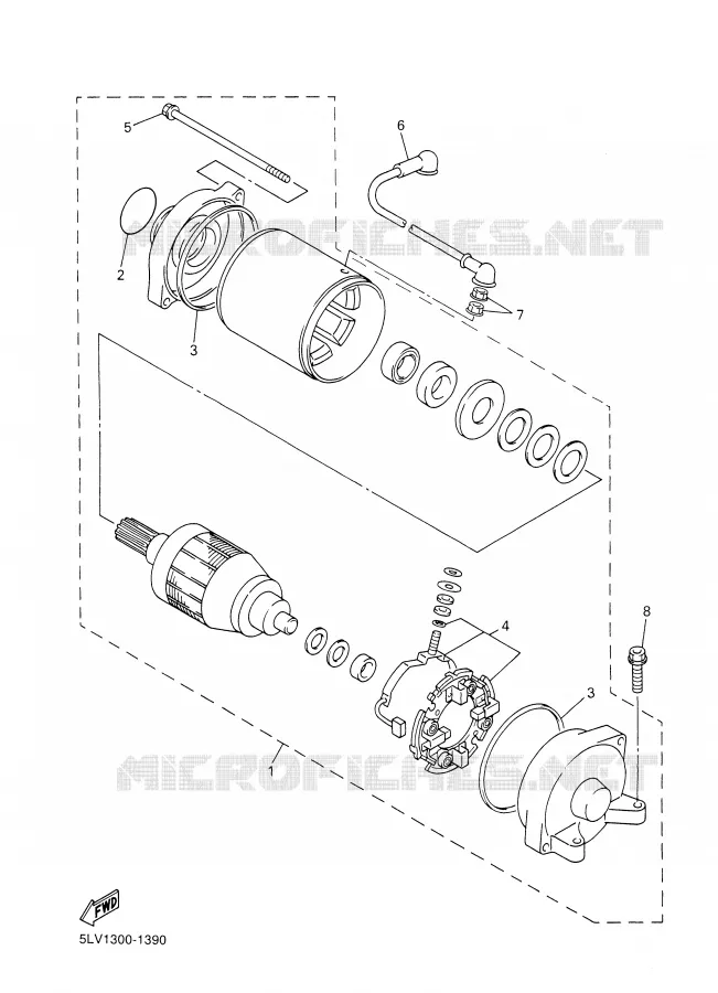 STARTMOTOR Yamaha MOTO 1000 2004 FAZER  FZS1000S FAZER