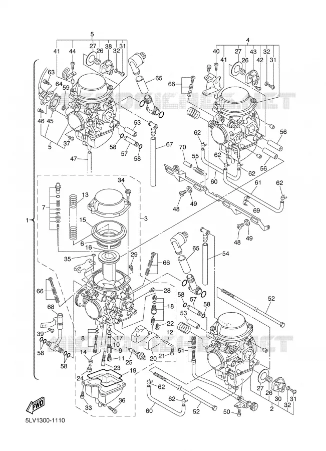 CARBURATEUR  Yamaha MOTO 1000 2004 FAZER  FZS1000S FAZER