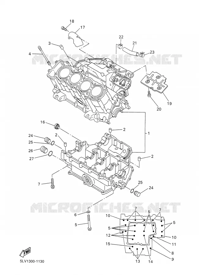 CARTERDELEN Yamaha MOTO 1000 2004 FAZER  FZS1000S FAZER