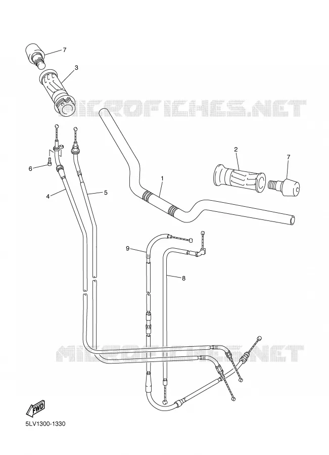 STUUR / KABEL Yamaha MOTO 1000 2004 FAZER  FZS1000S FAZER