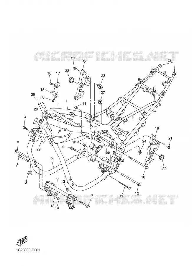 FRAME Yamaha MOTO 1000 2005 FAZER  FZS1000S FAZER _