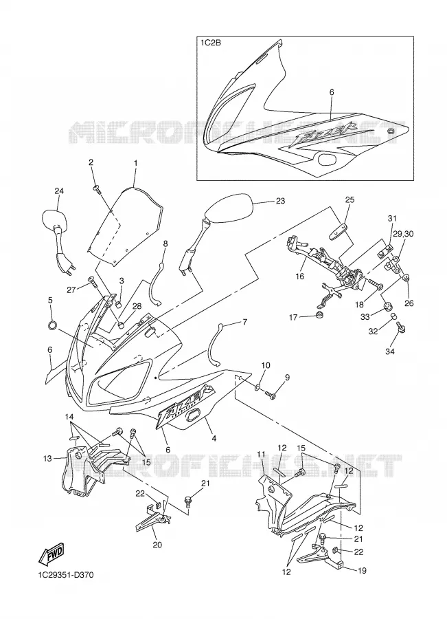 KAP 1 Yamaha MOTO 1000 2005 FAZER  FZS1000S FAZER _