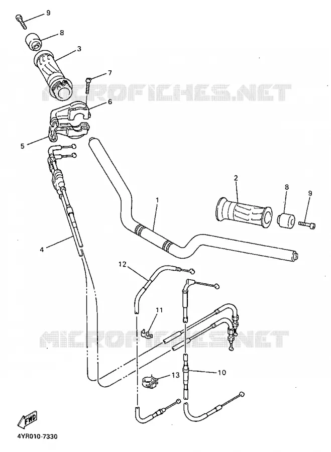 STUUR / KABEL Yamaha MOTO 600 1998 FAZER  FZS600