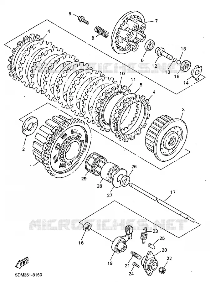 STARTMOTOR KOPPELINGS Yamaha MOTO 600 1998 FAZER  FZS600