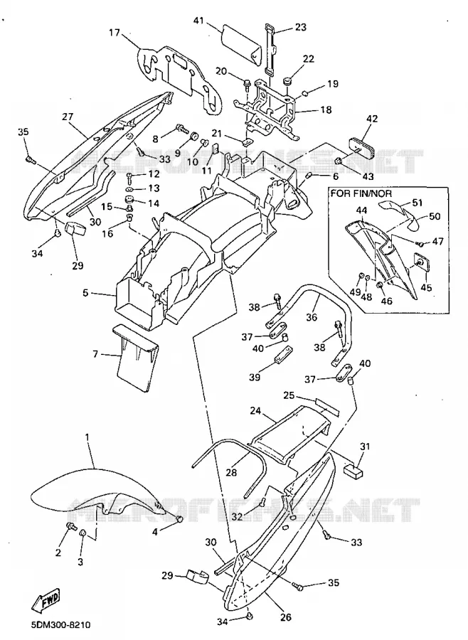 SPATBORD Yamaha MOTO 600 1998 FAZER  FZS600