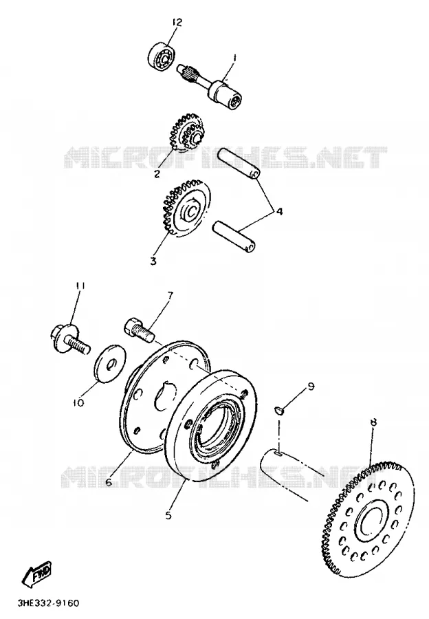 STARTMOTOR KOPPELINGS Yamaha MOTO 600 1999 FAZER  FZS600