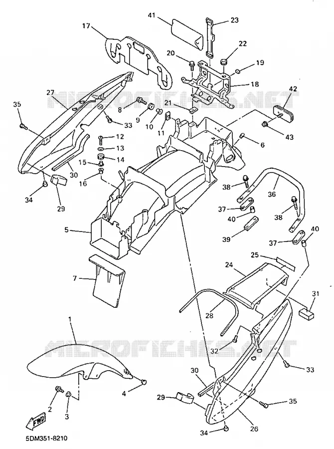 SPATBORD Yamaha MOTO 600 1999 FAZER  FZS600