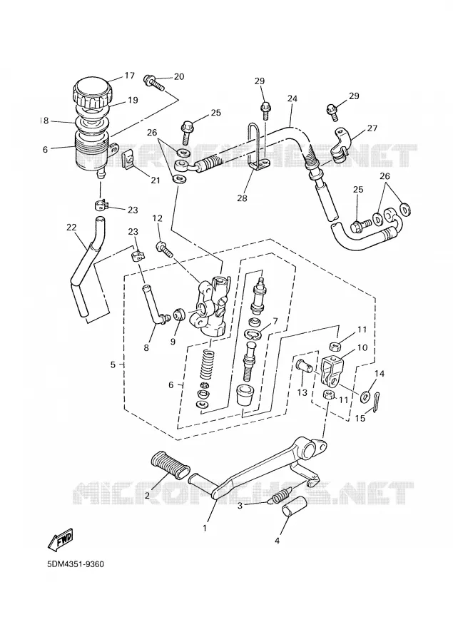 REMPOMP ACHTER Yamaha MOTO 600 2000 FAZER  FZS600