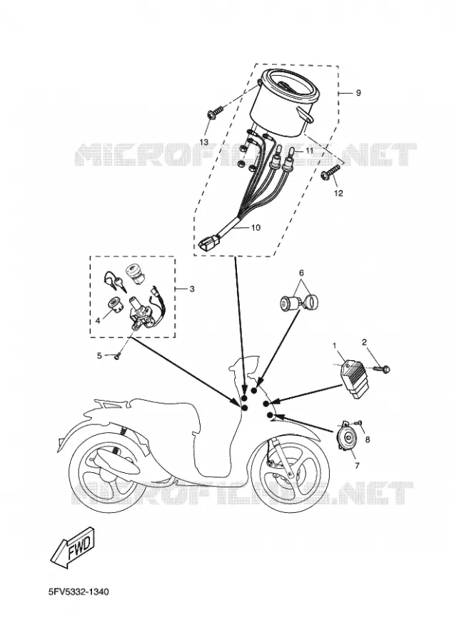 ELECTRISCH 1 Yamaha SCOOTER 50 2003 FLIPPER  YH50 FLIPPER