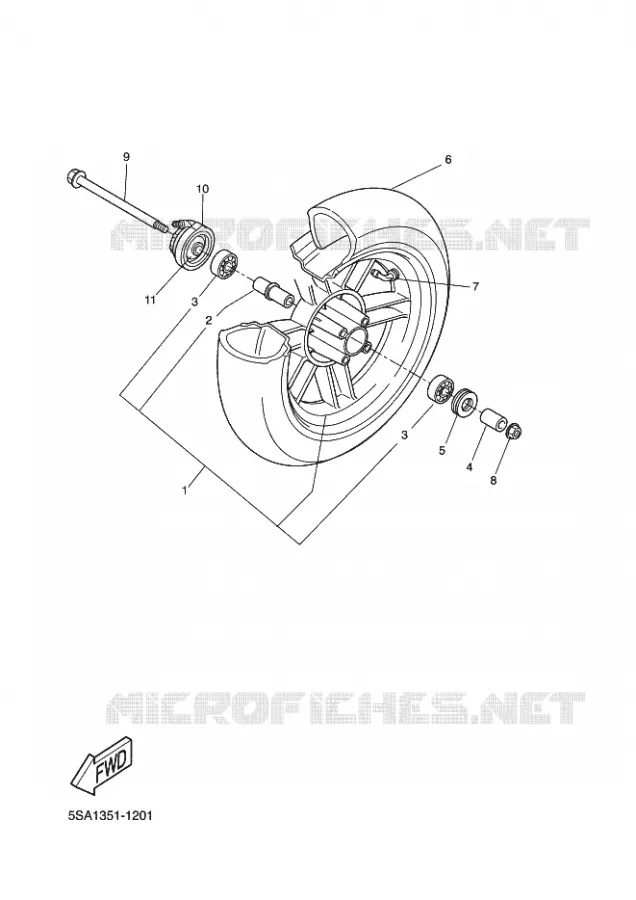 VOORWIEL Yamaha SCOOTER 50 2003 BOOSTER  CW50