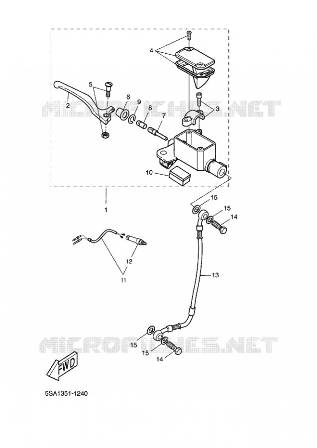 REMPOMP VOOR Yamaha SCOOTER 50 2003 BOOSTER  CW50L